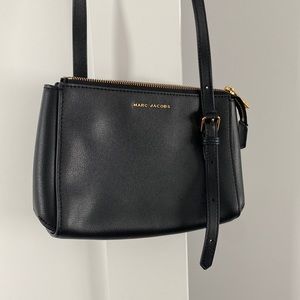 Marc Jacobs black leather crossbody bag